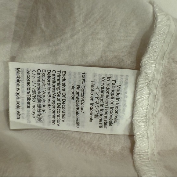 J Crew End-on-end Cotton Nightshirt Women’s Small Pajamas White Blue Loungewear - Picture 7 of 12